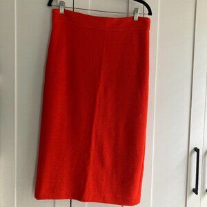 Tomato red/orange pencil skirt (Ann Taylor)